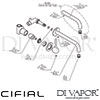 Cifial 32405MI Black 2 Hole Wall Basin Mixer Tap Left Side Valve without Plate Dimension