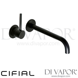 Cifial 32405MI Black 2 Hole Wall Basin Mixer Tap Left Side Valve without Plate Spare Parts