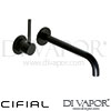 Cifial 32405MI Black 2 Hole Wall Basin Mixer Tap Left Side Valve without Plate Spare Parts