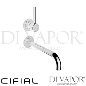 Cifial 32407MI Mini Round 2h Vertical Wall Basin Mixer without Plate Spare Parts
