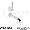 Cifial 32407MI Mini Round 2h Vertical Wall Basin Mixer without Plate Spare Parts