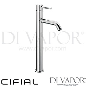 Cifial 32409MI-625 Style 25 Single Lever High Washbasin Tap without Click Clac Spare Parts