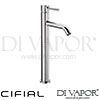 Cifial Style 25 Single Lever High Washbasin Tap no Click Clac Spare Parts