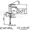 Cifial 32410EM Emmie Mono Bidet Mixer Tap Dimensions