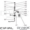 Cifial Single Lever Bidet Joystick 1F Dimension