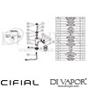 Cifial 32410M10 Techno M10 Mono Bidet Mixer Dimension