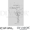 Cifial Style H 20C Bidet Single Lever Drainer 1F Dimensions