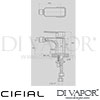 Cifial Style H 20D Bidet Single Lever Drainer 1F Dimensions