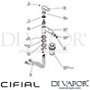 Cifial Techno TH250 Mono Bidet Tap Dimension