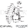 Cifial Techno 465 Single Lever Bidet 1F Dimension
