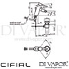Cifial Techno 465 Single Lever Bidet 1F Dimensions