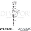 Cifial 32410VV Viva Mono Bidet Mixer Dimension