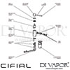 Cifial Techno 35 Straight Mono Bidet Mixer Tap Dimension