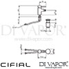 Cifial Techno 35 Straight Mono Bidet Mixer Tap Dimensions