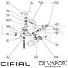 Cifial 32420NP Podium Wall Mounted Bath Shower Mixer Dimension