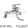 Cifial 32420NPD Podium 2 Hole Deck Bath Shower Mixer HP Spare Parts