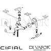 Cifial Optimal Single Lever Bath Shower Exposed Wall Hand Shower 2F Dimension
