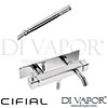 Cifial 32420QD Mini Square 2 Hole Wall Bath Shower Mixer Spare Parts