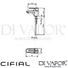 Cifial 32420SY Techno 65 Mono Bath Filler Dimensions