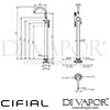 Cifial 32422TH Technovation 465 Chrome Black Single Leg Floor Bath Shower Mixer Dimensions