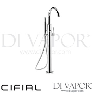 Cifial 32422TH Technovation 465 Chrome | Black Single Leg Floor Bath Shower Mixer Spare Parts