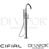 Cifial 32422TH Technovation 465 Chrome Black Single Leg Floor Bath Shower Mixer Spare Parts