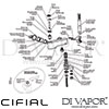 Cifial 32425M10 Techno M10 Wall Mounted Bath Shower Mixer Dimension