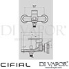 Cifial Style H 20C Single Lever Bath Shower Exposed Wall Hand Shower 2F Dimensions