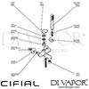 Cifial 32425SF Adele Wall Mounted Bath Shower Mixer Tap Dimension