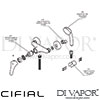 Cifial Optimal Single Lever Exposed Wall Shower Hand Shower 2F Dimension