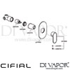 Cifial 32431EM Emmie Chrome Black Concealed Manual Mixer Dimension