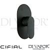Cifial 32431EM Emmie Chrome Black Concealed Manual Mixer Spare Part