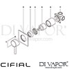 Cifial 32431MI-X11 PVD X11 Concealed Manual Mixer Shower Dimension