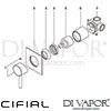 Cifial 32431MI-X20 PVD X20 Concealed Manual Mixer Dimension