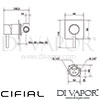 Cifial 32431MI-X20 PVD X20 Concealed Manual Mixer Dimensions