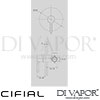 Cifial Style L 20B Built-In Shower Mixer Dimensions