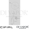 Cifial Style H 20C Built-In Shower Mixer Dimensions