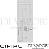 Cifial Style H 20D Built-In Shower Mixer Dimensions
