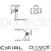 Cifial 32431SF Adele Concealed Manual Mixer Dimensions