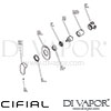 Cifial 32431T2 TH251 Concealed Manual Mixer Dimension