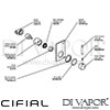 Cifial Techno 465 Built-In Shower Mixer Dimension