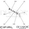 Cifial 32433NP Podium Concealed Manual Mixer Dimension