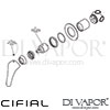Cifial Optimal Built-In Shower Mixer Dimension
