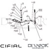 Cifial M3 Single Lever Joystick Shower Mixer Hand Shower 2F Dimension