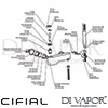 Cifial 32435M10 Techno M10 Wall Mounted Manual Shower Mixer Dimension