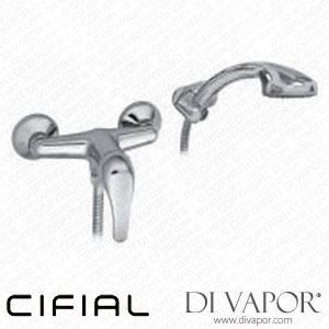 Cifial 32435NT-625 Style Nova Golfe 35 2 Hole Wall Mounted Shower Mixer with Hand Shower Spare Parts