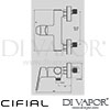 Cifial Style L 20A Single Lever Bath Shower Exposed Wall Hand Shower 2F Dimensions
