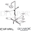 Cifial Optimal Single Lever Exposed Wall Shower Fixed Shower Dimension