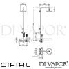 Cifial Style 25 Single-Lever Exposed Wall Shower Fixed Manual Shower Dimensions