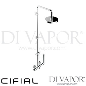 Cifial 32437TT-625 Style 25 Single-Lever Exposed Wall Shower with Fixed and Manual Shower Spare Parts